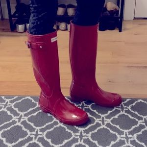 Women's Original Tall Rain Boots: Military Red